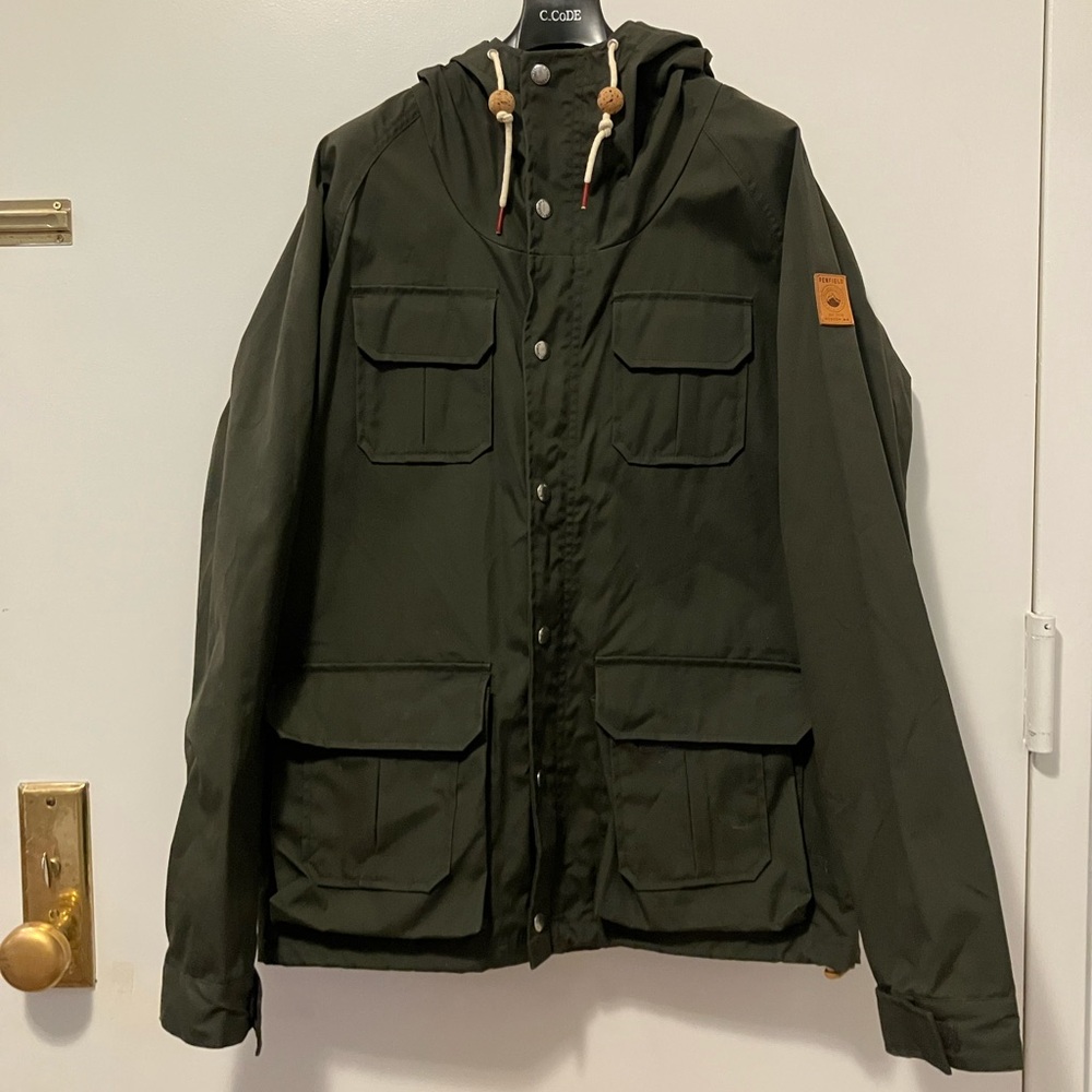 Penfield 65/35 Hudson Wax Army Green Rain Jacket